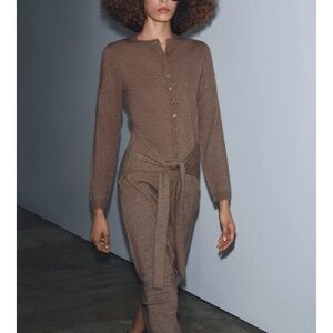 NWT Zara knit tie front dress